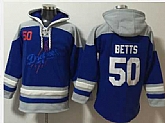 Los Angeles Dodgers #50 Mookie Betts Blue Ageless Must Have Lace Up Pullover Hoodie,baseball caps,new era cap wholesale,wholesale hats