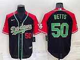 Los Angeles Dodgers #50 Mookie Betts Number Black Mexican Heritage Culture Night Nike Jersey,baseball caps,new era cap wholesale,wholesale hats