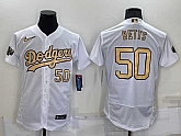 Los Angeles Dodgers #50 Mookie Betts Number White 2022 All Star Stitched Flexbase Nike Jersey,baseball caps,new era cap wholesale,wholesale hats