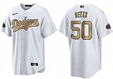 Los Angeles Dodgers #50 Mookie Betts White 2022 All-Star Cool Base Stitched Baseball Jersey,baseball caps,new era cap wholesale,wholesale hats
