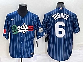 Los Angeles Dodgers #6 Trea Turner Navy Blue Pinstripe 2020 World Series Cool Base Nike Jersey,baseball caps,new era cap wholesale,wholesale hats