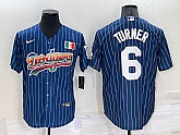 Los Angeles Dodgers #6 Trea Turner Rainbow Blue Red Pinstripe Mexico Cool Base Nike Jersey,baseball caps,new era cap wholesale,wholesale hats