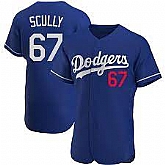 Los Angeles Dodgers #67 Vin Scully Blue Stitched MLB Flexbase Nike Jersey,baseball caps,new era cap wholesale,wholesale hats