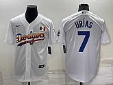 Los Angeles Dodgers #7 Julio Urias Rainbow White Mexico Cool Base Nike Jersey,baseball caps,new era cap wholesale,wholesale hats