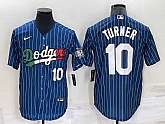 Los Angeles Dodgers10 Justin Turner Number Navy Blue Pinstripe 2020 World Series Cool Base Nike Jersey,baseball caps,new era cap wholesale,wholesale hats
