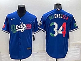 Los Angeles Dodgers34 Toro Valenzuela Royal Mexico Cool Base Stitched Baseball Jersey,baseball caps,new era cap wholesale,wholesale hats