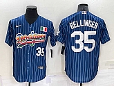 Los Angeles Dodgers35 Cody Bellinger Number Rainbow Blue Red Pinstripe Mexico Cool Base Nike Jersey,baseball caps,new era cap wholesale,wholesale hats
