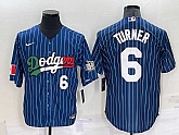 Los Angeles Dodgers6 Trea Turner Number Navy Blue Pinstripe 2020 World Series Cool Base Nike Jersey,baseball caps,new era cap wholesale,wholesale hats