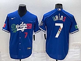 Los Angeles Dodgers7 Julio Urias Royal Mexico Cool Base Stitched Baseball Jersey,baseball caps,new era cap wholesale,wholesale hats