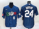 Los Angeles Dodgers8 #24 Kobe Bryant Number Navy Blue Pinstripe 2020 World Series Cool Base Nike Jersey,baseball caps,new era cap wholesale,wholesale hats