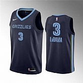 Memphis Grizzlies #3 Jake LaRavia 75th Anniversary Statement Edition Navy Stitched Basketball Jersey Dzhi,baseball caps,new era cap wholesale,wholesale hats