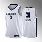 Memphis Grizzlies #3 Jake LaRavia 75th Anniversary Statement Edition White Stitched Basketball Jersey Dzhi,baseball caps,new era cap wholesale,wholesale hats