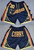 Men's Golden State Warriors #30 Stephen Curry Navy Shorts(Run Small),baseball caps,new era cap wholesale,wholesale hats