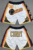 Men's Golden State Warriors #30 Stephen Curry White Shorts(Run Small),baseball caps,new era cap wholesale,wholesale hats