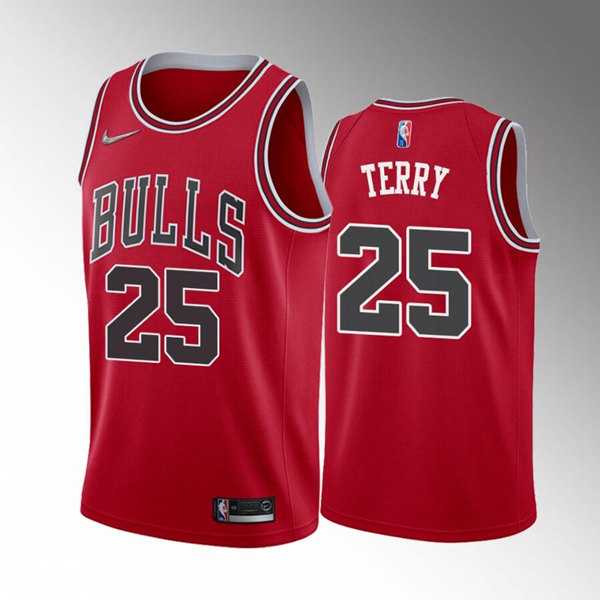 Mens Chicago Bulls #25 Dalen Terry Red Stitched Basketball Jersey Dzhi