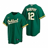 Mens Oakland Athletics #12 Sean Murphy Green Cool Base Stitched Jersey,baseball caps,new era cap wholesale,wholesale hats