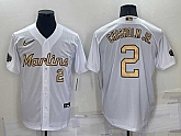 Miami Marlins #2 Jazz Chisholm Jr Number White 2022 All Star Stitched Cool Base Nike Jersey,baseball caps,new era cap wholesale,wholesale hats