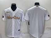 Miami Marlins Blank White 2022 All Star Stitched Cool Base Nike Jersey