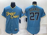 Milwaukee Brewers #27 Willy Adames 2022 Powder Blue City Connect Flexbase Stitched Jersey,baseball caps,new era cap wholesale,wholesale hats