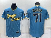 Milwaukee Brewers #71 Josh Hader Blue 2022 City Connect Flexbase Stitched Jersey