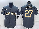 New York Yankees #27 Giancarlo Stanton Grey 2022 All Star Stitched Cool Base Nike Jersey,baseball caps,new era cap wholesale,wholesale hats