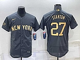 New York Yankees #27 Giancarlo Stanton Grey 2022 All Star Stitched Flexbase Nike Jersey,baseball caps,new era cap wholesale,wholesale hats