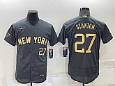 New York Yankees #27 Giancarlo Stanton Number Grey 2022 All Star Stitched Flexbase Nike Jersey,baseball caps,new era cap wholesale,wholesale hats