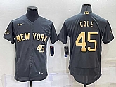 New York Yankees #45 Gerrit Cole Number Grey 2022 All Star Stitched Flexbase Nike Jersey,baseball caps,new era cap wholesale,wholesale hats