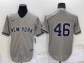 New York Yankees #46 Andy Pettitte Grey No Name Stitched MLB Cool Base Nike Jersey,baseball caps,new era cap wholesale,wholesale hats