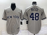New York Yankees #48 Anthony Rizzo Grey Stitched MLB Nike Cool Base Throwback Jersey,baseball caps,new era cap wholesale,wholesale hats