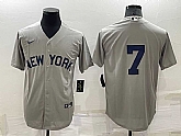 New York Yankees #7 Mickey Mantle 2021 Grey Field of Dreams Cool Base Stitched Baseball Jersey,baseball caps,new era cap wholesale,wholesale hats