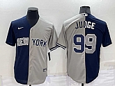 New York Yankees #99 Aaron Judge Navy Blue Grey Two Tone Stitched Throwback Nike Jersey,baseball caps,new era cap wholesale,wholesale hats