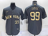 New York Yankees #99 Aaron Judge Number Grey 2022 All Star Stitched Cool Base Nike Jersey,baseball caps,new era cap wholesale,wholesale hats