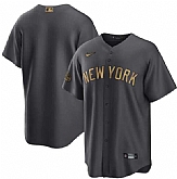 New York Yankees Blank Charcoal 2022 All-Star Cool Base Stitched Baseball Jersey,baseball caps,new era cap wholesale,wholesale hats