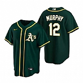 Oakland Athletics #12 Sean Murphy Green Cool Base Stitched Jersey,baseball caps,new era cap wholesale,wholesale hats