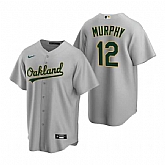 Oakland Athletics #12 Sean Murphy Grey Cool Base Stitched Jersey,baseball caps,new era cap wholesale,wholesale hats