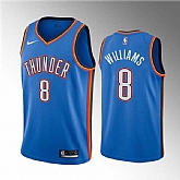 Oklahoma City Thunder #8 Jaylin Williams Blue Icon Edition Stitched Basketball Jersey Dzhi