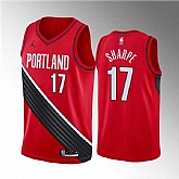 Portland Trail Blazers #17 Shaedon Sharpe Red Statement Edition Stitched Basketball Jersey Dzhi