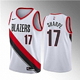 Portland Trail Blazers #17 Shaedon Sharpe White Association Edition Stitched Basketball Jersey Dzhi