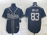 Raiders #83 Darren Waller Black Stitched MLB Cool Base Nike Baseball Jersey,baseball caps,new era cap wholesale,wholesale hats