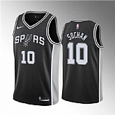 San Antonio Spurs #10 Jeremy Sochan Black Association Edition Stitched Jersey Dzhi,baseball caps,new era cap wholesale,wholesale hats