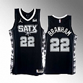 San Antonio Spurs #22 Malaki Branham 2022-23 Black Stitched Jersey Dzhi