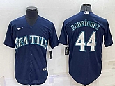 Seattle Mariners #44 Julio Rodriguez Navy Blue Stitched MLB Cool Base Nike Jersey,baseball caps,new era cap wholesale,wholesale hats