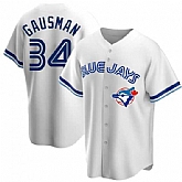 TORONTO BLUE JAYS #34 KEVIN GAUSMAN WHITE HOME COOPERSTOWN COLLECTION JERSEY,baseball caps,new era cap wholesale,wholesale hats