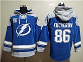 Tampa Bay Lightning #86 Nikita Kucherov Blue Ageless Must-Have Lace-Up Pullover Hoodie