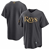 Tampa Bay Rays Blank Charcoal 2022 All-Star Cool Base Stitched Baseball Jersey