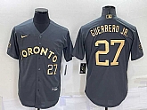 Toronto Blue Jays #27 Vladimir Guerrero Jr Number Grey 2022 All Star Stitched Cool Base Nike Jersey,baseball caps,new era cap wholesale,wholesale hats