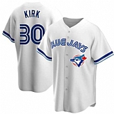Toronto Blue Jays #30 Alejandro Kirk White Home Cooperstown Collection Player Jersey,baseball caps,new era cap wholesale,wholesale hats