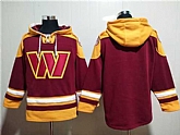 Washington Commanders Blank Burgundy Lace-Up Pullover Hoodie,baseball caps,new era cap wholesale,wholesale hats