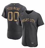 Customized Men's Kansas City Royals Active Player Charcoal 2022 All-Star Flex Base Stitched Jersey